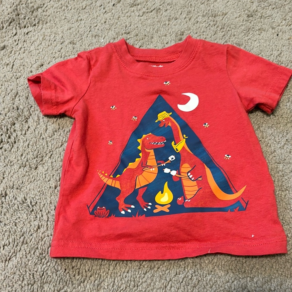 Carter's Red Dinosaur Short Sleeve Tee
